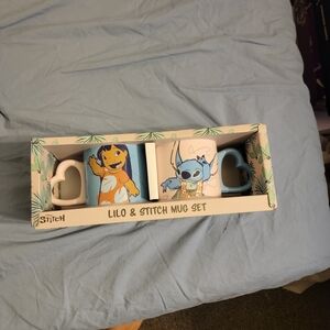 Lilo & Stitch Mug Set with Heart Handles
